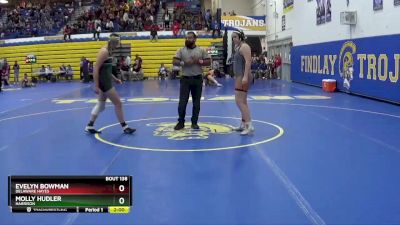 170 lbs Champ. Round 2 - Evelyn Bowman, DELAWARE HAYES vs Molly Hudler, HARRISON