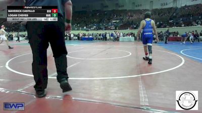128 lbs Consi Of 32 #1 - Maverick Castillo, Bixby vs Logan Cheves, Marlow Outlaws Jh