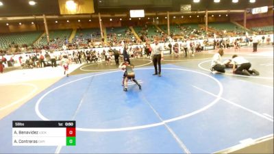 58 lbs Quarterfinal - Adrian Benavidez, Lockjaw WC vs Ariyah Contreras, Capital City Jr Wrestling