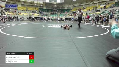 58 lbs Semifinal - Heidi Robinson, Panther Youth Wrestling-CPR vs Jebediah Taylor, Dover Youth Wrestling Club