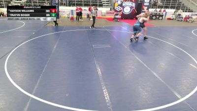 Junior Boys - 285 lbs Cons. Semis - Kaydon Williams, Charger Wrestling Club vs Trayvn Boger, Sanderson Wrestling Academy