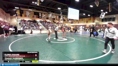 63 lbs Quarterfinal - Flores Esquire, Socal Grappling Wrestling Club vs Teagan VanBebber, Team Temecula Wrestling Club