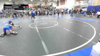 120 lbs Champ. Round 2 - Liam Qureshi, Fountain Valley vs Fernando Cazares, Warren