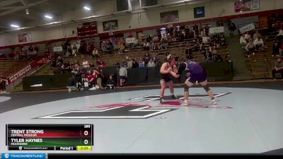 285 lbs Cons. Semi - Tyler Haynes, McKendree vs Trent Strong, Central Missouri