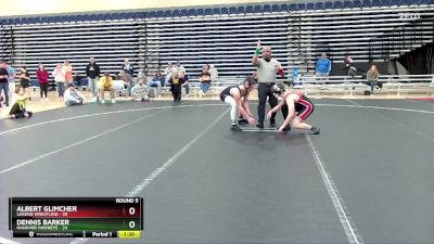 140 lbs Round 5 (10 Team) - Dennis Barker, Hanover Hawkeye vs Albert Glimcher, Legend Wrestling