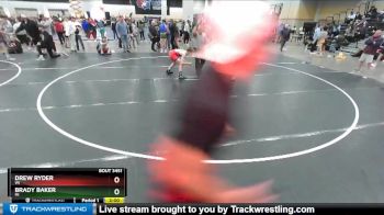 100 lbs Champ. Round 2 - Brady Baker, MI vs Drew Ryder, WI