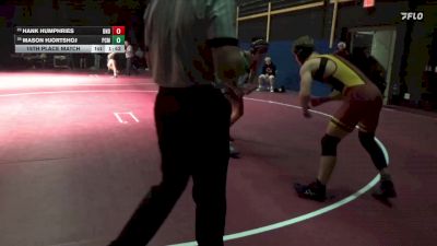 157 lbs 15th Place Match - Mason Hjortshoj, PCM, Monroe vs Hank Humphries, Burlington Notre Dame