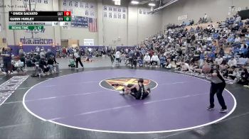 126 lbs 3rd Place Match - Owen Salvato, Eastside vs Quinn Hurley, St. Vincent St. Mary