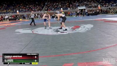 D1-190 lbs Cons. Round 2 - Charlie Armstead, Davison HS vs RJ Green, South Lyon HS