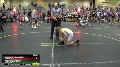 75 lbs Round 1 (6 Team) - Treyten Embrey, MO Outlaws vs Emerson Chandler, BadBass