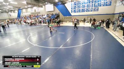 73 lbs Champ. Round 1 - Maxwell Widdison, American Fork Jr High vs Henry Carver, Charger Wrestling Club