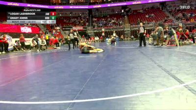 1A-215 lbs Cons. Round 3 - Logan Lashbrook, Janesville vs Grady Joens, Underwood