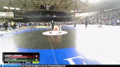 82 lbs Champ. Round 1 - Landyn Lindeman, Thunder Mountain Wrestling Club vs Wyatt Hume, Blaine Barracudas Wrestling Club