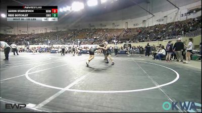 100 lbs Consi Of 16 #2 - Jaxon Starcevich, Norman Grappling Club vs Reid Botchlet, Choctaw Ironman Youth Wrestling