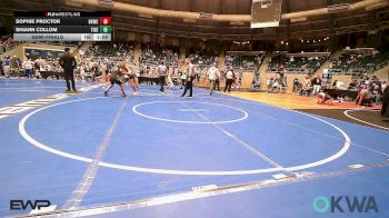 125 lbs Semifinal - Sophie Proctor, Henryetta Knights Wrestling Club vs Shiann Collom, Tiger Trained Wrestling
