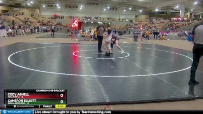 145 lbs Semis & 1st Wb (8 Team) - Cameron Elliott, Signal Mountain vs Cody Agnell, Tullahoma