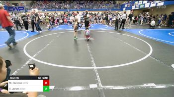 43-47 lbs Semifinal - Maci Duncan, South Central Punisher Wrestling Club vs Violet Jones, Springdale Youth Wrestling