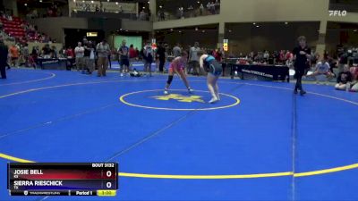 130 lbs Cons. Round 2 - Josie Bell, KS vs Sierra Rieschick, TX