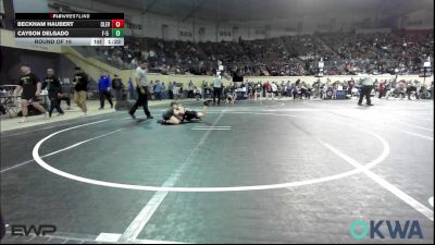 67 lbs Round Of 16 - Beckham Haubert, Cleveland Take Down Club vs Cayson Delgado, F-5 Grappling