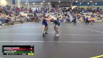 215 lbs Cons. Round 2 - Anthony Oquindo, St. Mary`s Ryken vs Chance Miller, Loyola-Blakefield