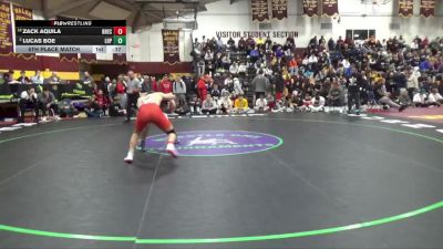 165 lbs 5th Place Match - Lucas Boe, Lake Highland Prep vs Zack Aquila, Brecksville