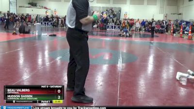 50 lbs Cons. Semi - Beau Valberg, Centennial vs Hudson Gassen, Harrisburg Youth Wrestling