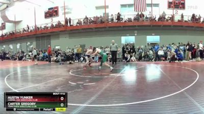 126 lbs Champ. Round 1 - Carter Gregory, Yorktown Wrestling Club vs Austin Yunker, Carmel USA Wrestling Club