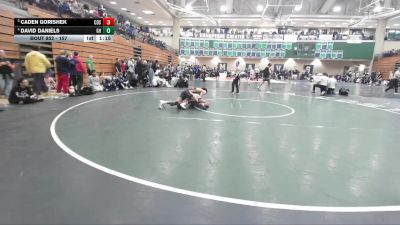 157 lbs Quarterfinal - Caden Gorishek, Corona Del Sol vs David Daniels, Granite Hills