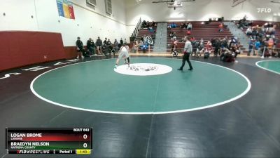 144 lbs Cons. Round 6 - Braedyn Nelson, Natrona County vs Logan Brome, Laramie