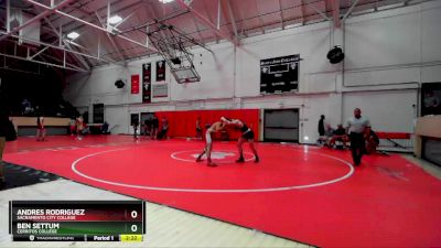 184 lbs 5th Place Match - Ben Settum, Cerritos College vs Andres Rodriguez, Sacramento City College