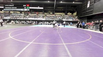 140 lbs Cons. Semi - Ayva Besco, Wichita-Kapaun Mt. Carmel HS vs Morgan Hinton, Spring Hill HS