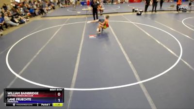 106 lbs Semifinal - William Bainbridge, Hastings Wrestling Club vs Lane Fruechte, Minnesota