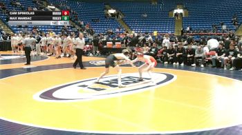 126 lbs Quarterfinals (8 Team) - Cam Spiniolas, Woodstock (Marian) vs Max Mandac, New Lenox (Providence Catholic)