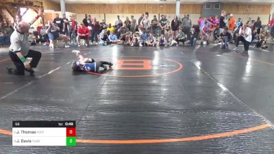 58 lbs Quarterfinal - Jake Thomas, Port Carbon vs Jared Davis, Turbotville