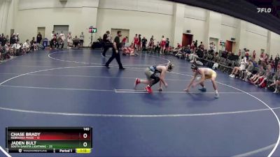 140 lbs Semis & 1st Wrestleback (8 Team) - Jaden Bult, South Dakota Lightning vs Chase Brady, Nebraska Maize