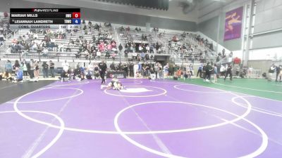 55 kg Cons. Quarters - Mariah Mills, Hilltopper Wrestling Club vs Leiannah Landreth, Tiger Den Wrestling Club