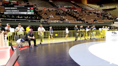 Cadet Boys Lower - 113 lbs Champ. Round 3 - Angel Bombela, Wright Wrestling Academy vs Brock Bogetti, Tracy Wrestling Club