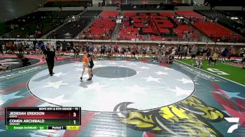 75 lbs Semifinal - Jedidiah Erekson, Idaho vs Cohen Archibald, Oregon
