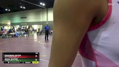 100 lbs Placement Matches (16 Team) - Mia Kurth, Iowa Minion Nation vs Gabriele Tedesco, Florida Girls All Stars