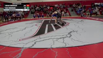 144 lbs Semifinal - Devan Eberhart, AP-GC vs Dax Weedman, Dike-New Hartford
