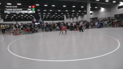 92 lbs Cons. Rd Of 16 - Kannin Keefhaver, Open Mats Wrestling Club vs Myles Allen, Super D Wrestling