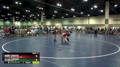 125 lbs Round 3 (16 Team) - Avery Crouch, Charlie`s Angels-IL Blk vs Kylee Hopkins, RPA Wrestling