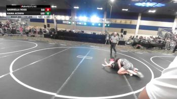 116 lbs Round Of 64 - Gabriella Ross, Diablo Grande WC vs Kaira Acosta, Garden City HS