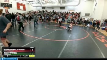 160 lbs Quarterfinal - Roedy Farrell, Thermopolis vs Hayden VonOlnhausen, Huntley Project