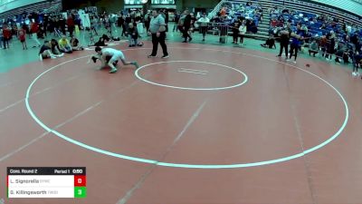 14U Boys - 88 lbs Cons. Round 2 - Logan Signorella, SCN Youth Wrestling Club vs Gunner Killingsworth, Threestyle Wrestling Of Oklahoma