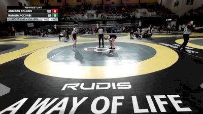 120 lbs Quarterfinal - Addison Collins, The Peddie School vs Natalia Accorsi, Blair Academy