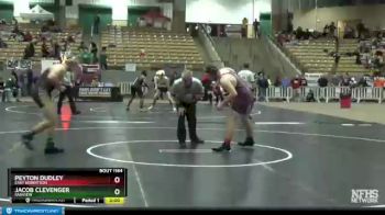 A 220 lbs Quarterfinal - Peyton Dudley, East Robertson vs Jacob Clevenger, Fairview