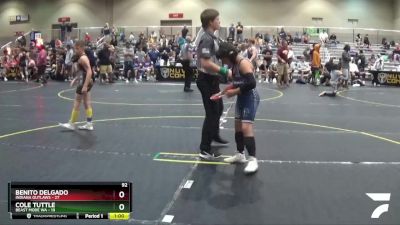 92 lbs Quarterfinals (8 Team) - Cole Tuttle, Beast Mode WA vs Benito Delgado, Indiana Outlaws