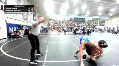 120 lbs Cons. Semi - Zachary Samano, Chino vs Slade Hanes, La Quinta