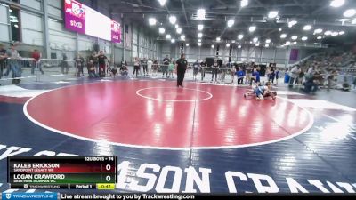 74 lbs Cons. Round 4 - Kaleb Erickson, Sandpoint Legacy WC vs Logan Crawford, Deer Park Ironman WC